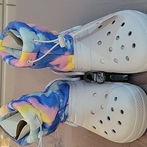 WOMEN'S TIE DYE CROCS BOOTS